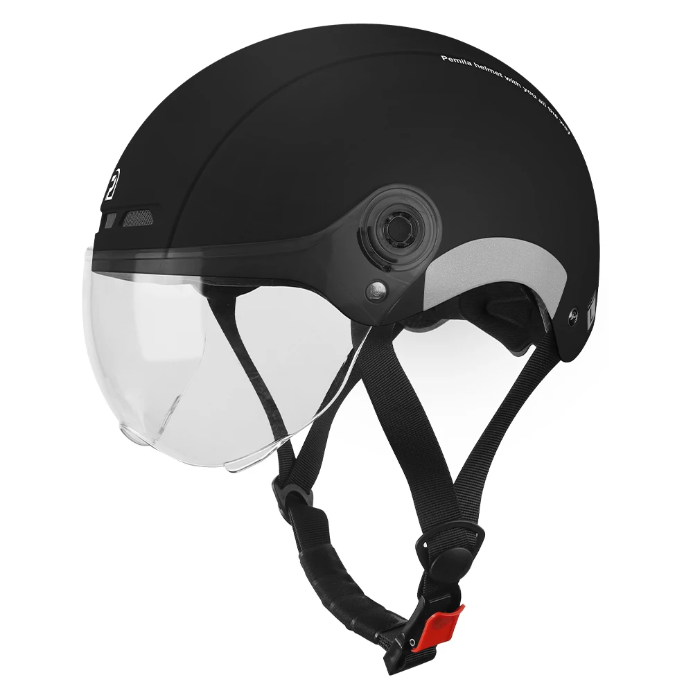 PEMILA Fahrradhelm mit Schutzbrille, Objektiv, Gehörschutz, reflektierender Aufkleber, Fahrradhelm, MTB, Rennrad, E-Bike, Fahrradhelm für Erwachsene