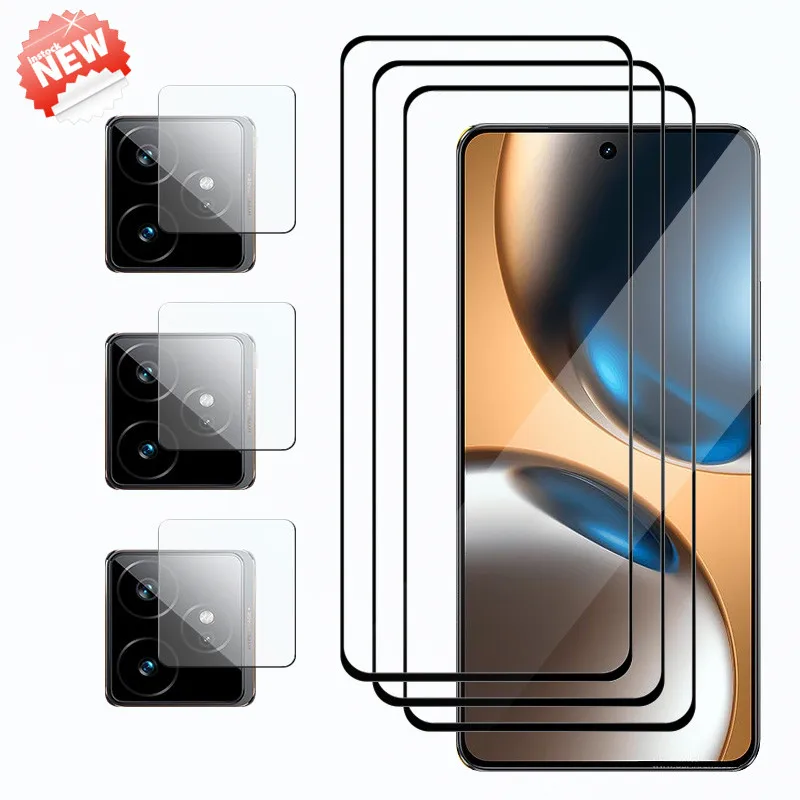 

Newly Upgrade Tempered glass For Realme GT7 Screen Protector 9H Clear Full Cover Anti-Scrach +GT7 Soft fiber lens film