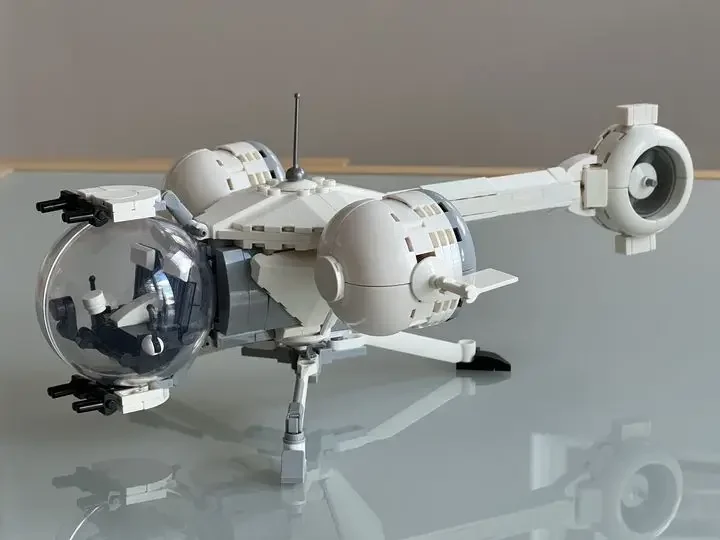 MOC 공상 과학 영화 시리즈 버블 보트 빌딩 블록 키트 Oblivioned 우주선 모델 어린이 조립 장난감 생일 선물