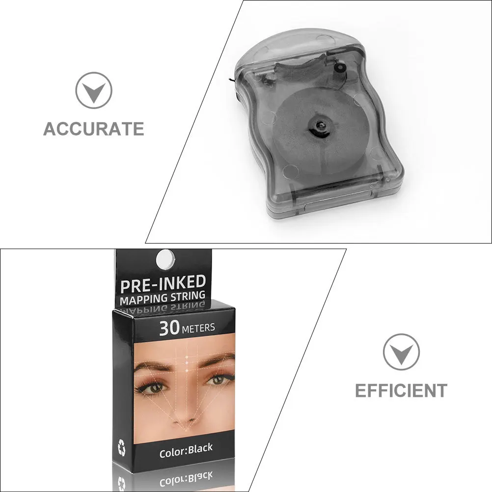 Kit de cartographie des sourcils de 30 mètres, règle à sourcils réutilisable avec ficelle pour le tatouage, outil de mesure des sourcils, peau sensible et sûre, 1 pièce