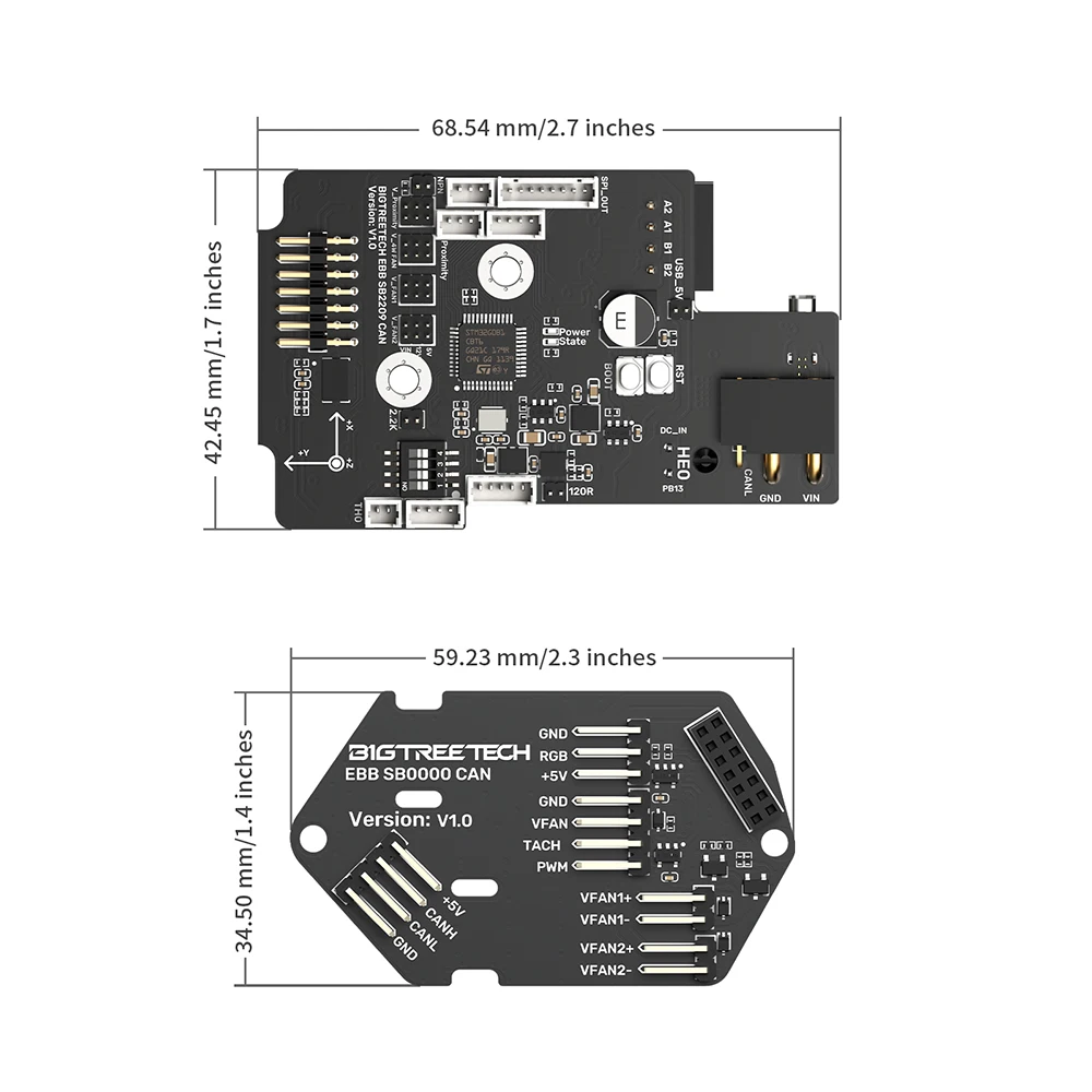 Bigtreetech-高速オンラインコントローラー,voron Stealthburner klipper,ebb sb2209,オンライン用