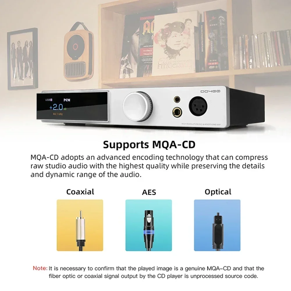 SMSL DO400 Bluetooth 5.1 Fully Balanced DAC PCM 32bit/768kHZ DSS512 Amplifier HIFI Headphone Audio Decoder with Remote Control