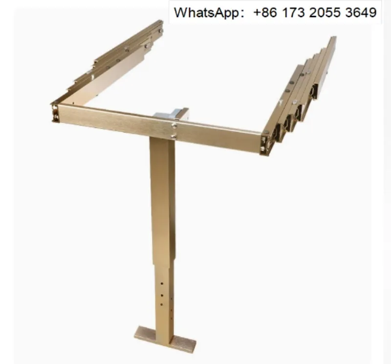 Invisible Single-leg Multi-section Dining Table Slide Rail Flat Push Telescopic Dining Table Aluminum Alloy Folding Table Track