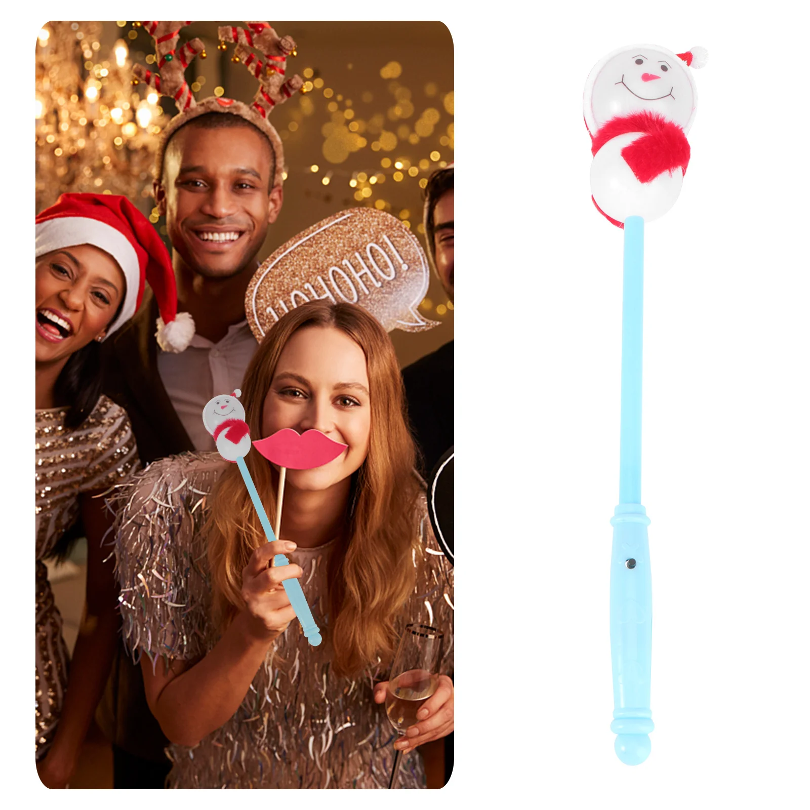 Natal led boneco de neve piscando varinha iluminar vara fontes de festa brilhante varinha de natal aniversário casamento festival presente aleatório