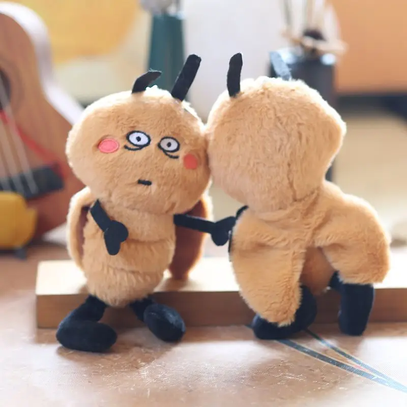 Cute Bug Pendant Plush Toy Doll Cartoon Book Bag Pendant Keychain Doll Children Couples Holiday Birthday Gifts Backpack Pendant