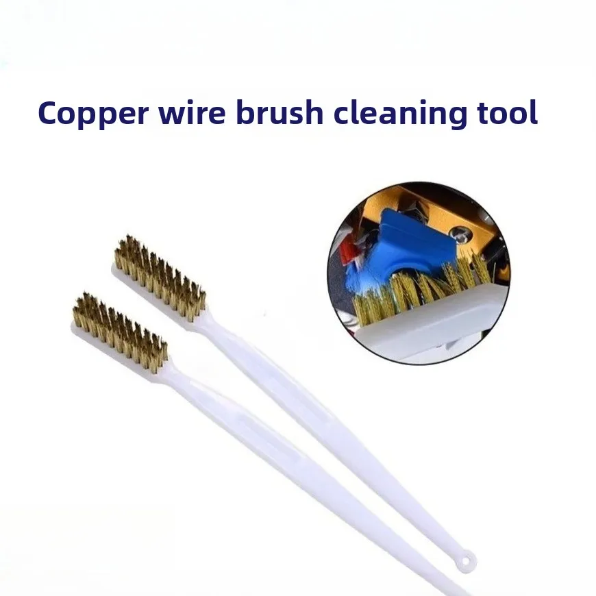 

1/2/4pcs Mini Industrial Cleaning Brushes (Copper/Steel Wire) - 3D Printer Nozzle, Hotend & Heated Bed Rust Cleaner