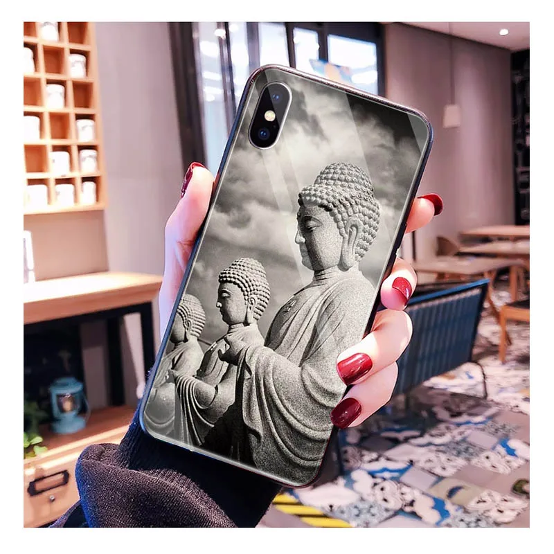 

Buddha Glass phone case For iphone 17 Pro Max Air 16 15 14 13 Pro Max 15 16 Pro 15Plus