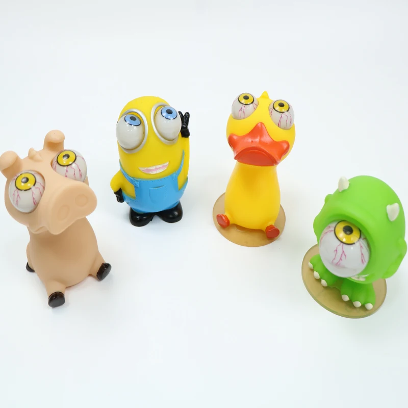 Only 1 pcs Turbo Blast Doll New Universal Decompression Toys Rubber Pop Eye Doll Car Accessories