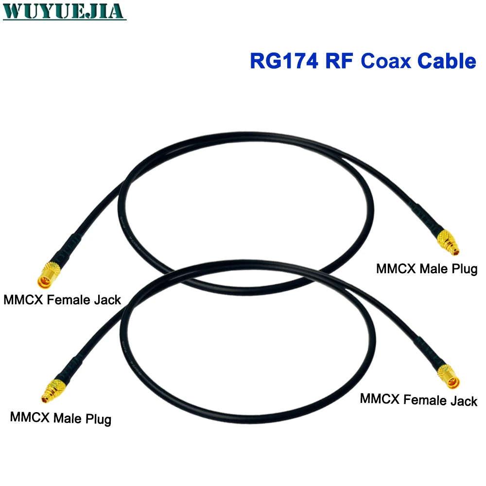 

5CM -15 Meters RF Coaxial Cable RG-174 MMCX Male Plug to MMCX Female Jack 50 ohm Pigtail Cable For Wi-Fi Antenna Connections