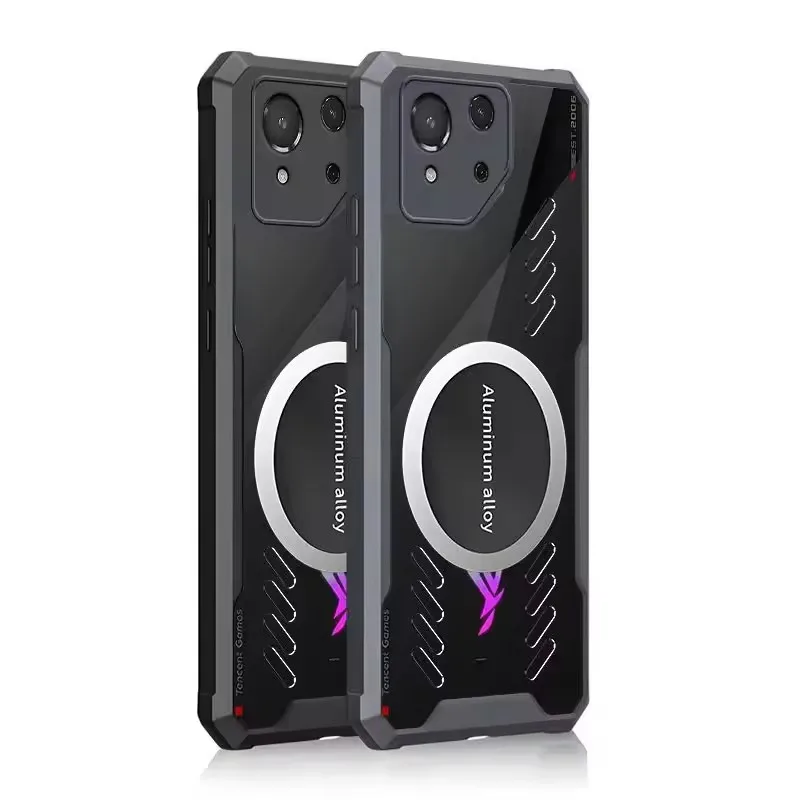 for ASUS Rog Phone 9 8 7 6 6D Pro Case Graphene Heat Dissipation Shockproof Air-bag Magnet Holder Thermal Game TPU Cover Fundas - view 6