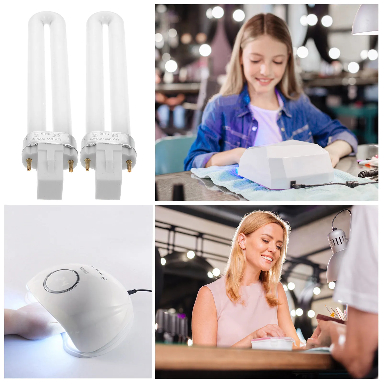 

Набор из 8 ламп для гель-лака по 9 Вт: мощные, долговечные, идеально подходят для сушки гель-лака дома или в салоне красоты