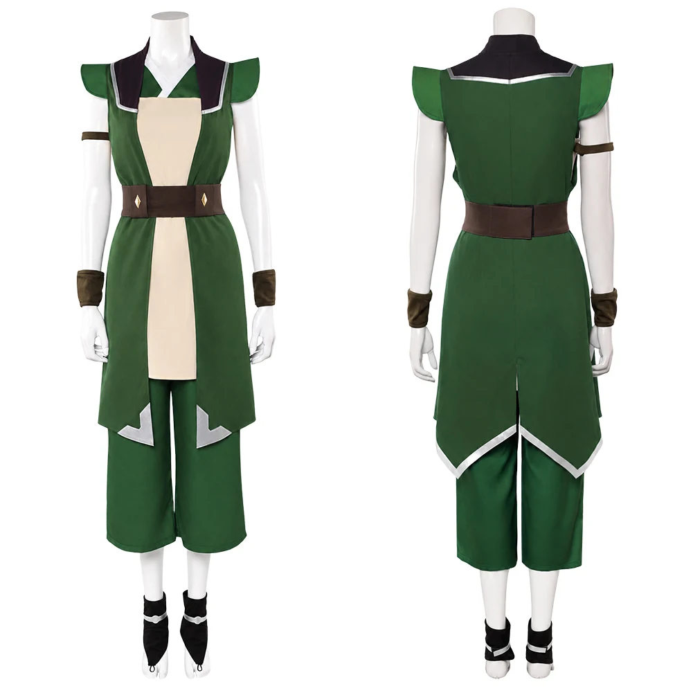 Avatar Toph Cosplay Beifong Costume for Adult Women Clothing Headband Roleplay Fantasia Outfits Halloween Carnival Suit - view 2