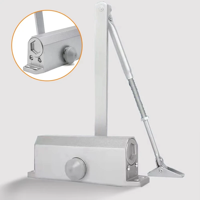 AB09-Automatic Door Closer Adjustable Door Stop Multifunctional Buffer Door Closer Suitable For Residential Decoration