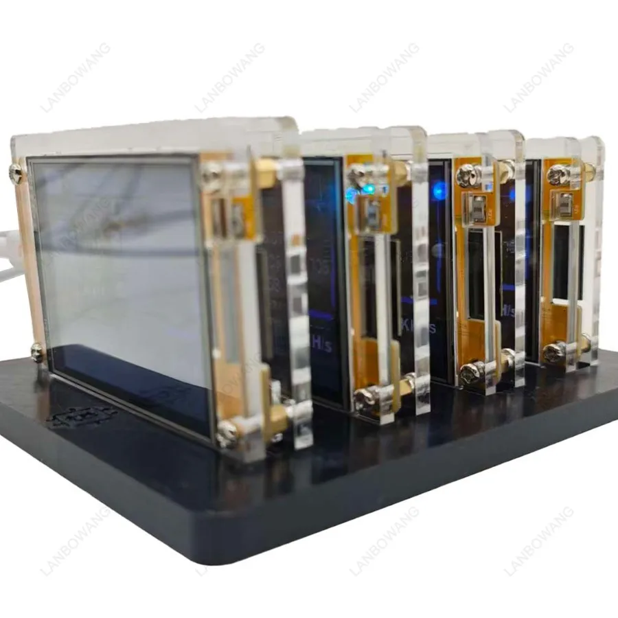 Bitcoin Solo Crypto Miner 4 Slots Stand, 4X 987KH/S Upgraded Hashrate, 2.8 Inch Smart Display Device