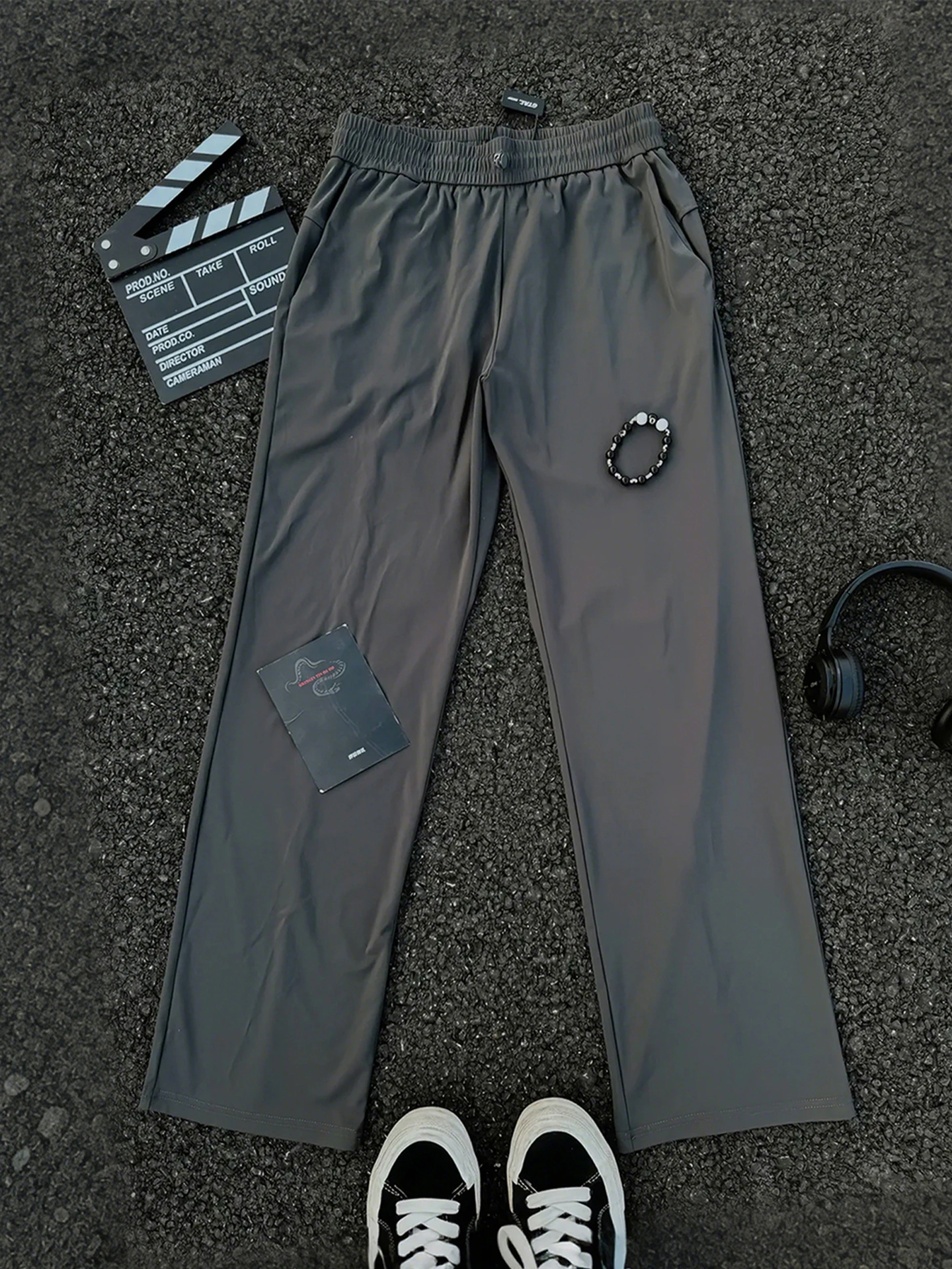 

Мужские летние тонкие спортивные брюки из шелковистой ткани Qui Dry Ice, обеспечивающие охлаждающий эффект, с высокой эластичностью, прямые, для тренировок и повседневной носки...