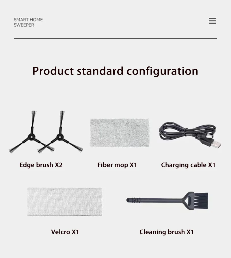 Xiaomi Fully Automatic Smart Sweeping Robot USB Rechargeable Use Lazybones Intelligent 3 In1 Sweeping Machine Home Appliance