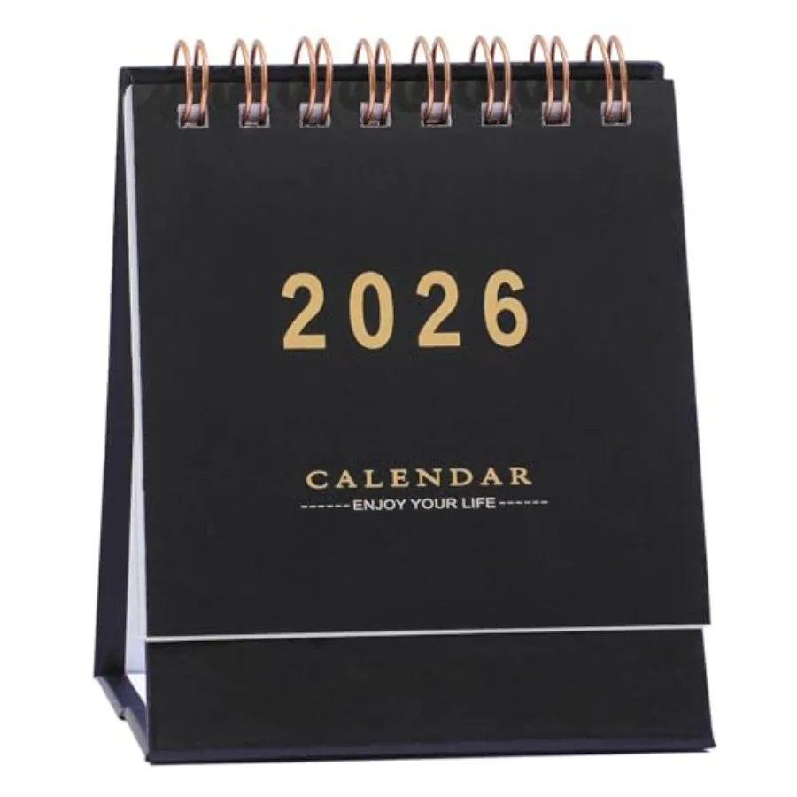 

Мини-настольный календарь 2026-2027 - с января 2026 по июнь 2027, ежемесячный, маленький, настольный, бумага 250 г/м², толстая бумага, переплет на двойной пружине