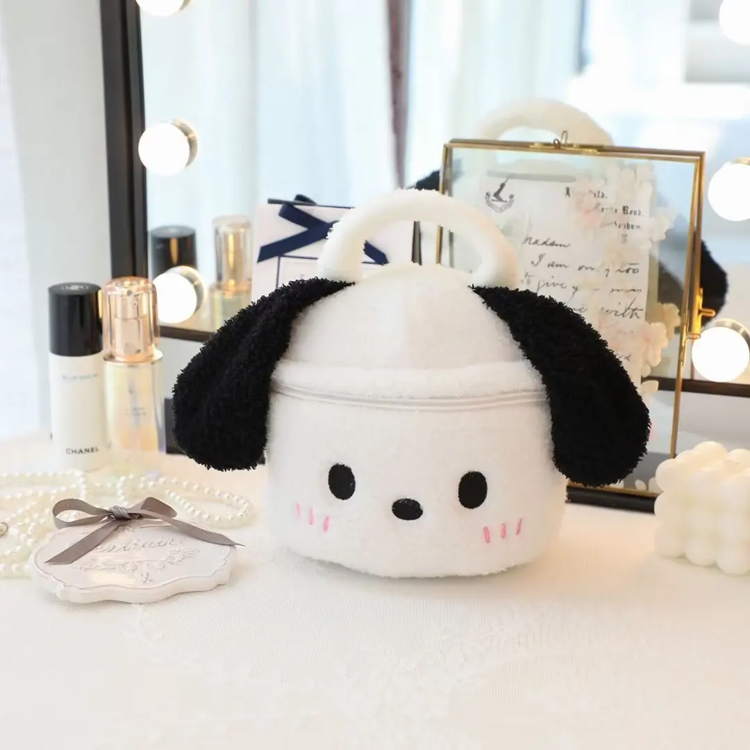 Sanrio Schattige Pluche Tas Mijn Melodie Kuromi Cinnamoroll Cosmetische Tas Kawaii Japanse Stijl Pochacco Cartoon Handtas Hoge Capaciteit