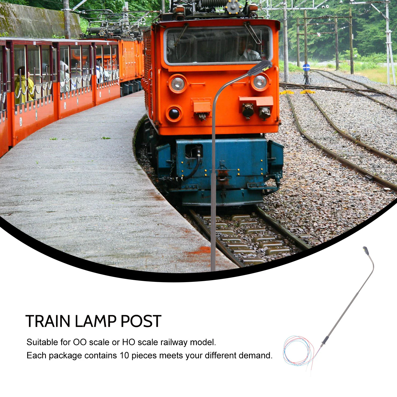 10 PZ Tavolo Sabbia Modello Lampada Bilancia Street Post Giocattolo Treno Luci In Miniatura LED Ferrovia 1/150 Accessori Scrivania