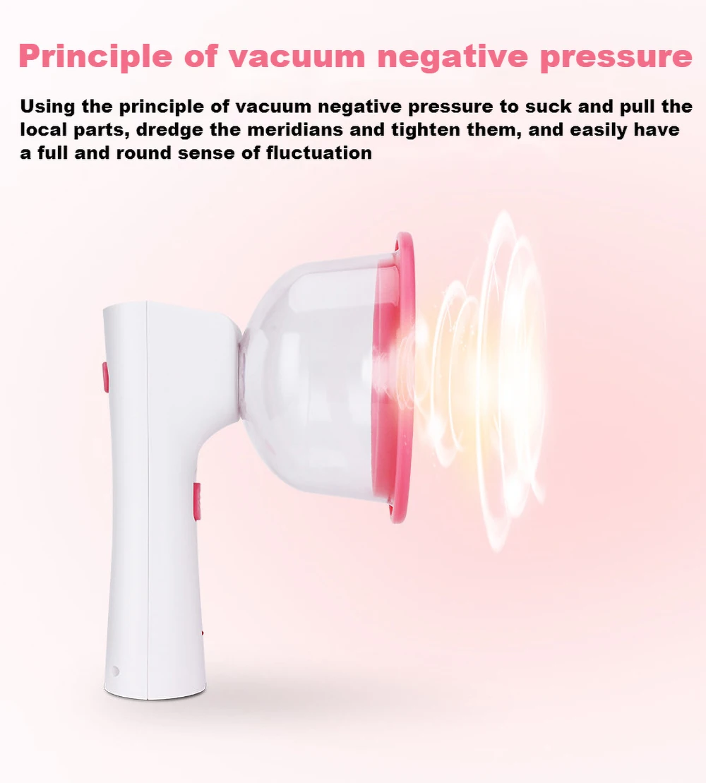 Home Electric Chest Massage Instrument Enlargement Vacuum Pump Improves Chest Sagging Double Suction Cup Breast Growth
