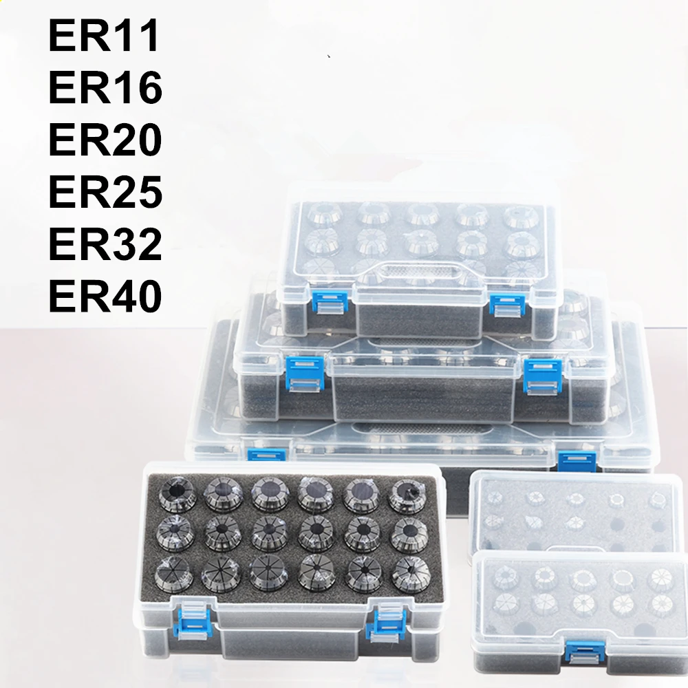 1Set ER8 ER11 ER16 ER20 ER25 ER32 ER40 Spring Collet AA High Precision 0.008mm CNC Milling Tool Holder Engraving Machine Lathe