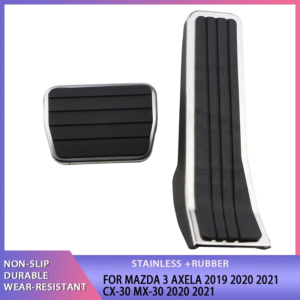 Car Accelerator Gas Pedal Brake Pedals Clutch Pedal Cover for Mazda 3 Axela 2019 2020 2021 CX-30 MX-30 2020 2021 Accessories