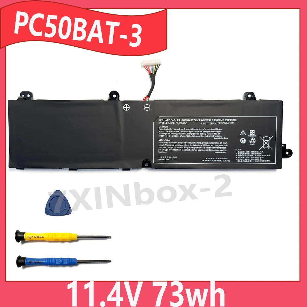 Brand New PC50BAT-3 11.4V 73wh Laptop Battery For SCHENKER Key 15 Comet Lake For CLEVO PC50DN2 For THUNDEROBOT 911 P1 with tools