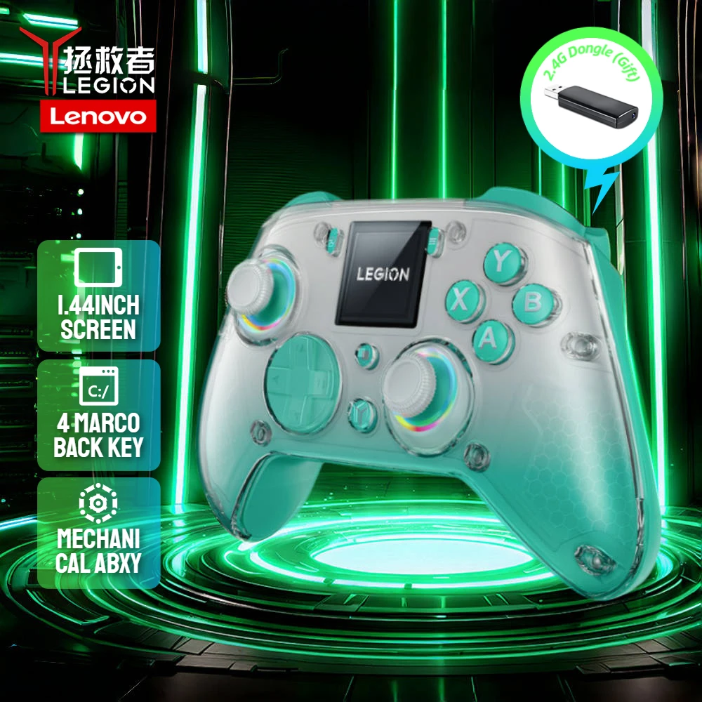 Lenovo Legion Y7 1.44 "Pengontrol Nirkabel Layar Pintar Gamepad Bluetooth ABXY Mekanis untuk PS4 Switch iPhone Android Phone PC