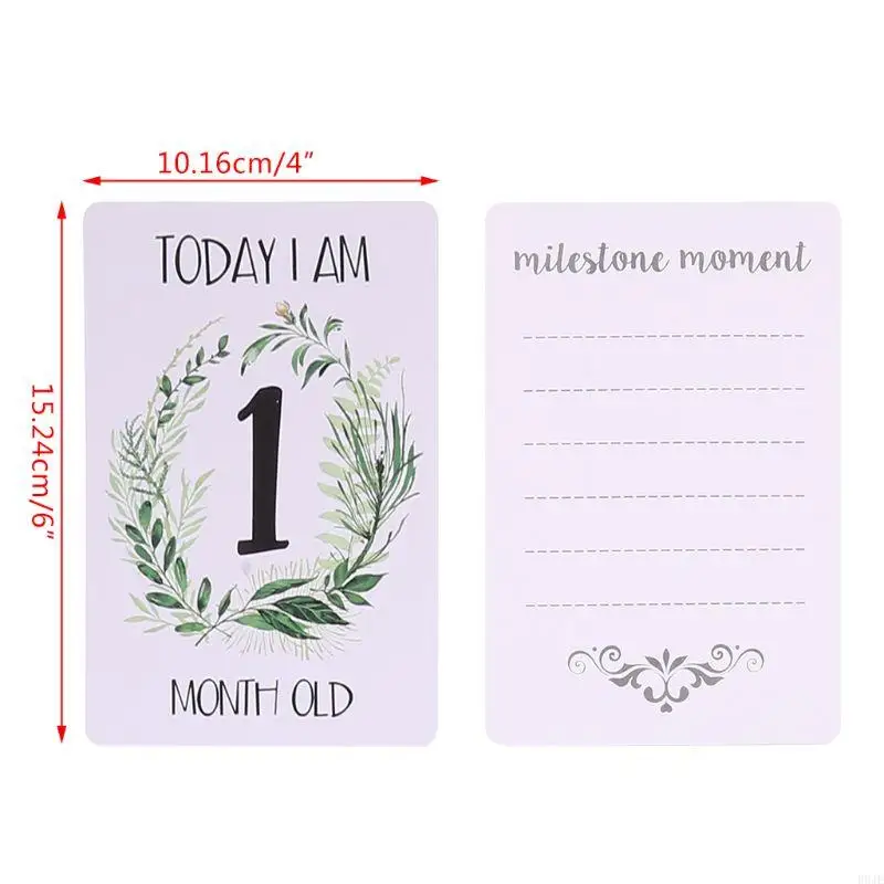 R9JE Novelty Photo Cards for Family First Party Decoration 12 Month Newborn Presents