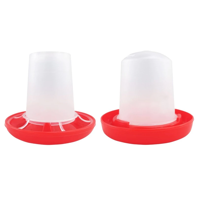 Chick Feeder Waterer พลาสติกทนทานแรงโน้มถ่วง Feeding น้ำขนาดเล็ก Jar เครื่องจ่ายอาหารสำหรับนกสัตว์ปีก Dropship