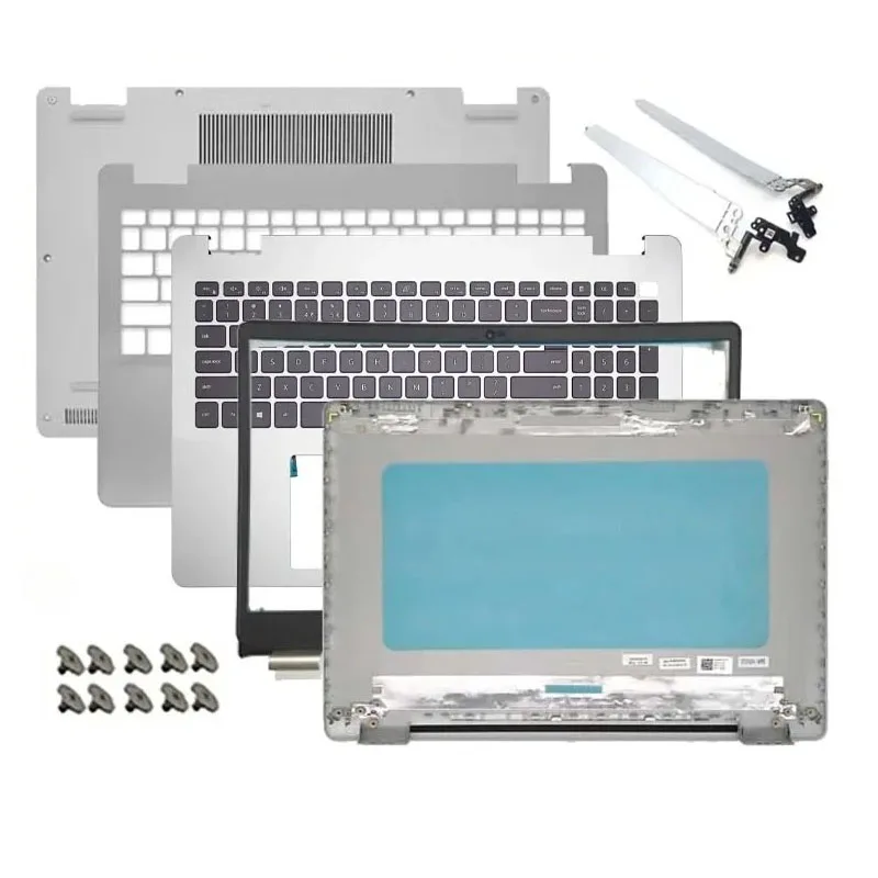 For Inspiron 3501 3505 Laptop LCD Rear Cover/Front Frame/Palm Pad Keyboard/Bottom Cover/hinges Silver