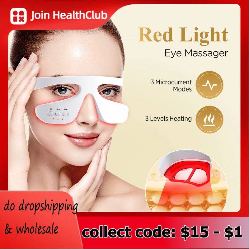 

Red Light Eye Massager Device 3D Eyes Relax Massager