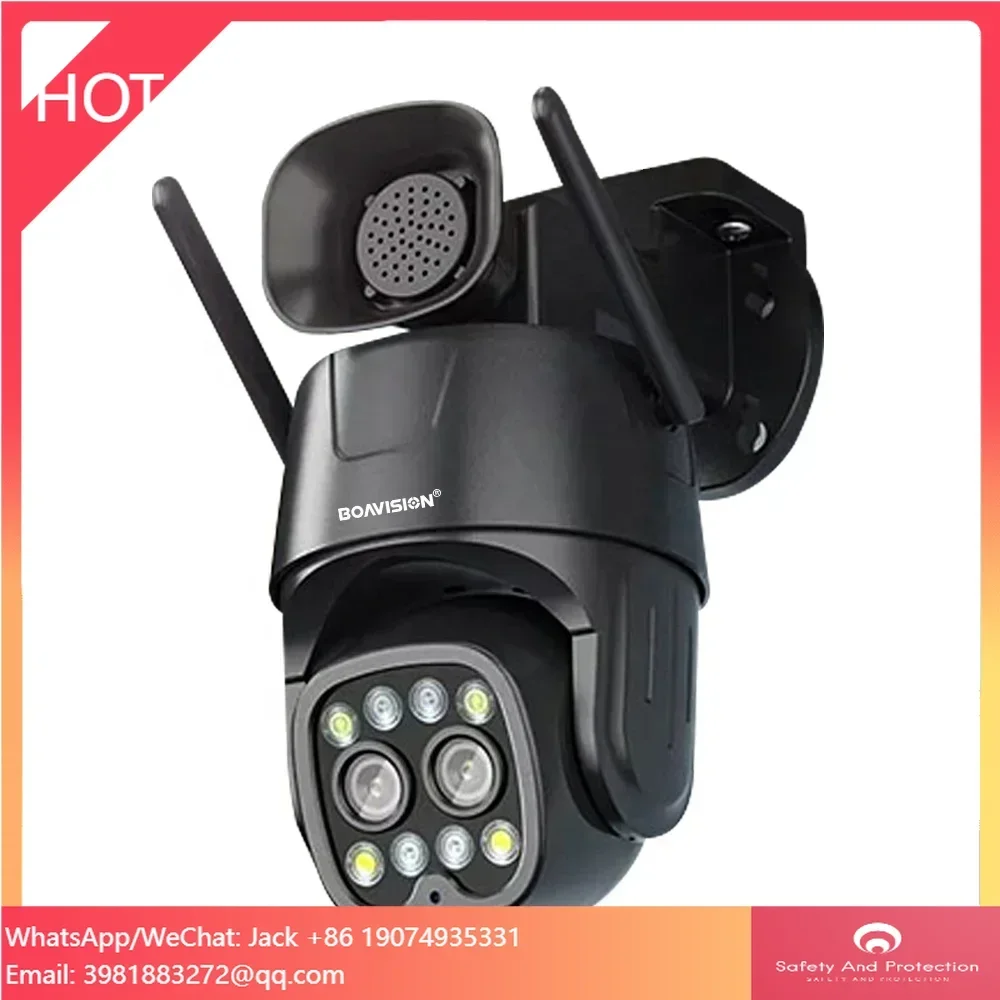 

2.8mm-8mm Lens Wifi IP Security Camera Outdoor AI Human Tracking CCTV Camera 4G Video Surveillance 2 Way Audio With Loudspeaker