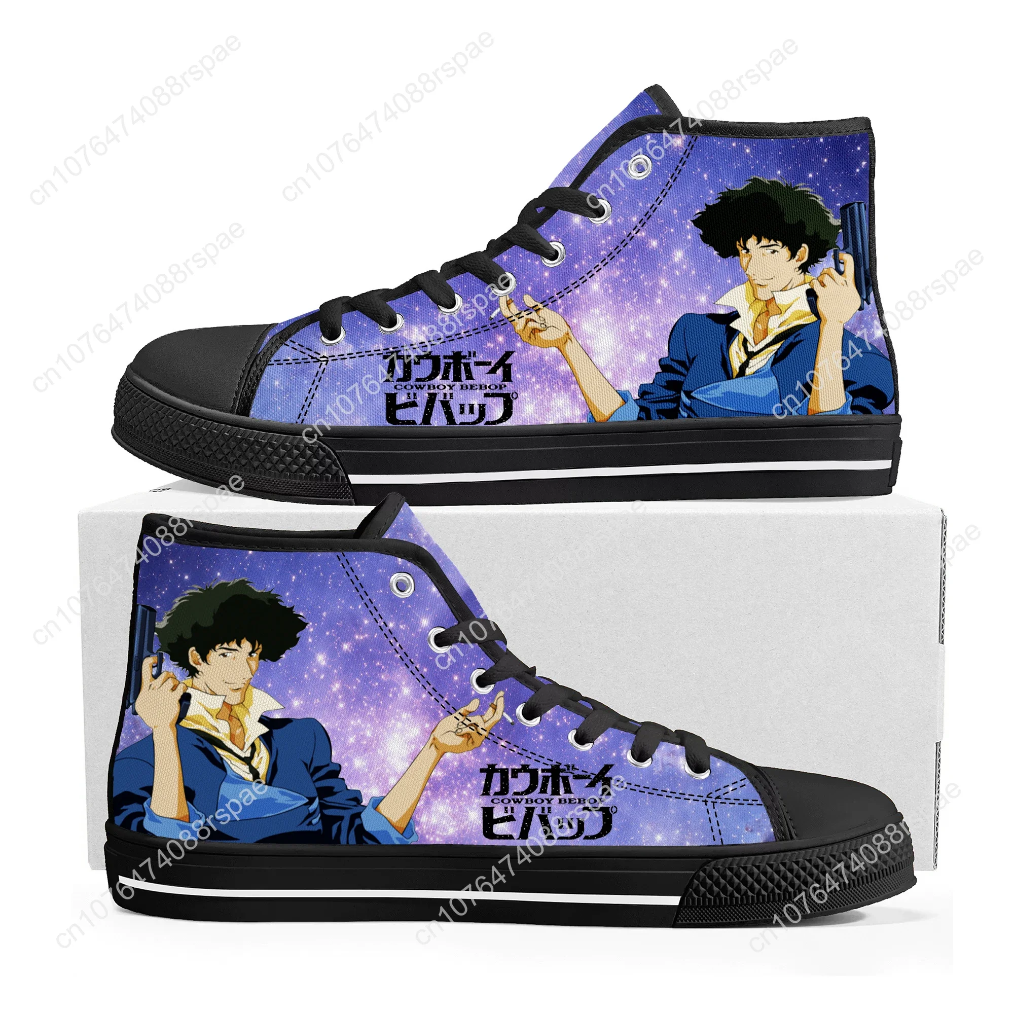 Bebop-zapatillas de lona con dibujos animados para hombre y mujer, zapatos de alta calidad, calzado personalizado para parejas, Anime, Manga