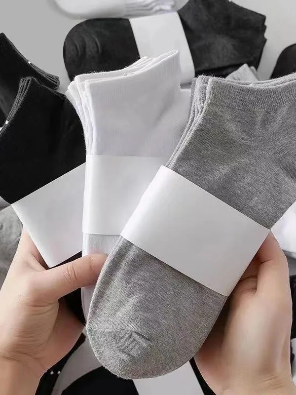 

Unisex Low Cut Socks Breathable Antibacterial Sport Short Socks Sweat Absorbent Pure Color Home Comfort Stockings for Men And...
