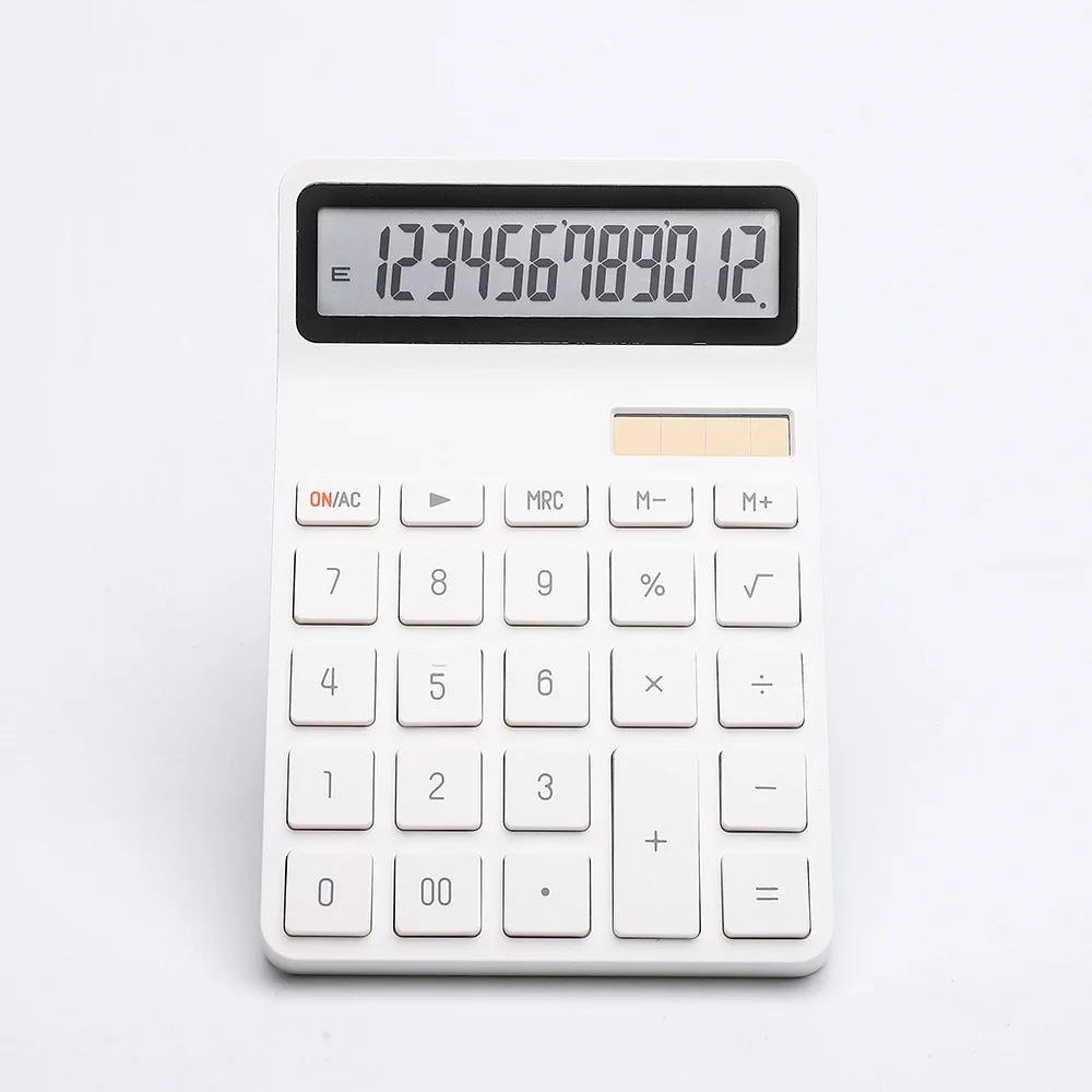 Solar Calculator with Dual Power Supply, 12 Digits, Electronic Calculator, Home, Office, School, Financial, accounting Tools