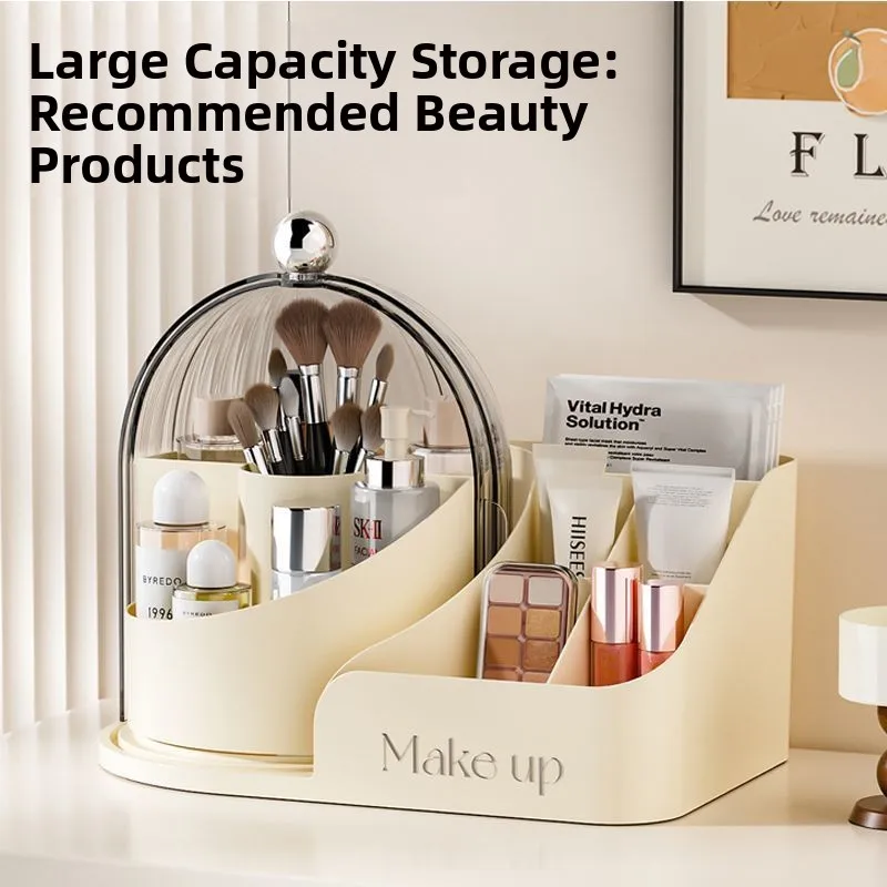 

Extra Thi Rotating eup Storage Box Dustproof Desktop Cosmetic Organizer High End Beau Product Ra Skin Care Holder