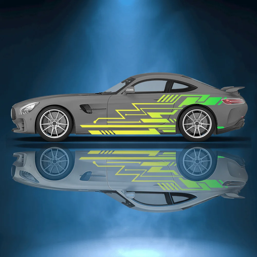 

Наклейки на боковые части автомобиля в стиле киберпанк, самоклеящиеся, из ПВХ, водонепроницаемые и устойчивые к царапинам, аксессуар для автомобиля, подарок.