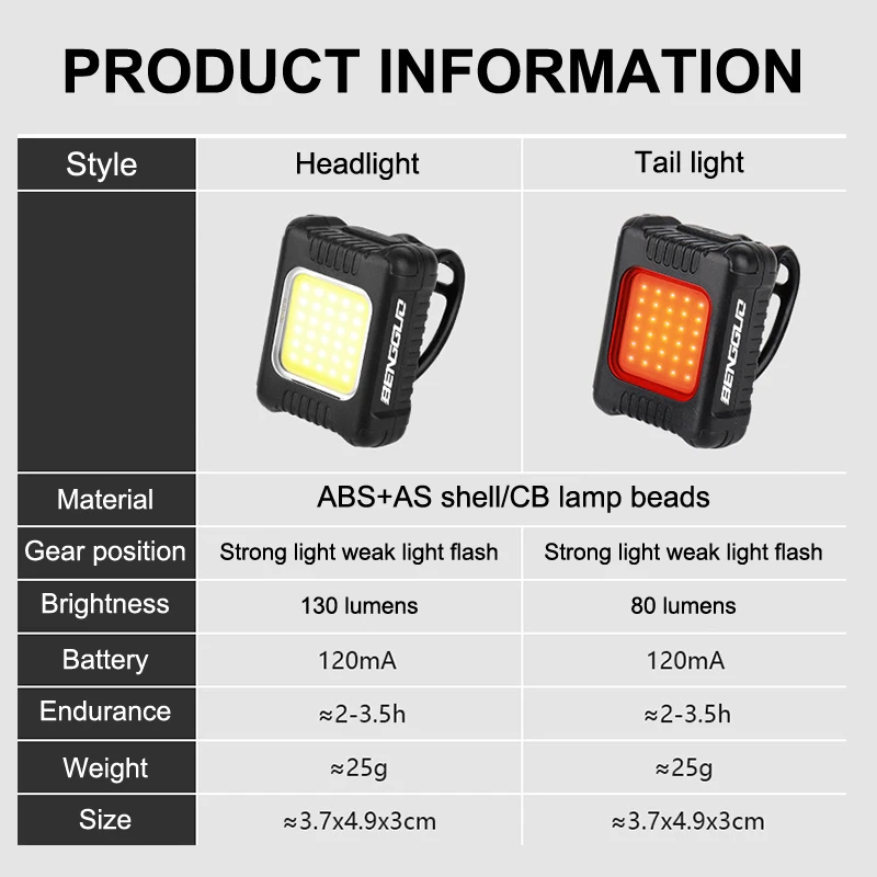 Luz de bicicleta impermeable superbrillante múltiples modos de iluminación recargable conducción nocturna ciclismo LED luz trasera de bicicleta