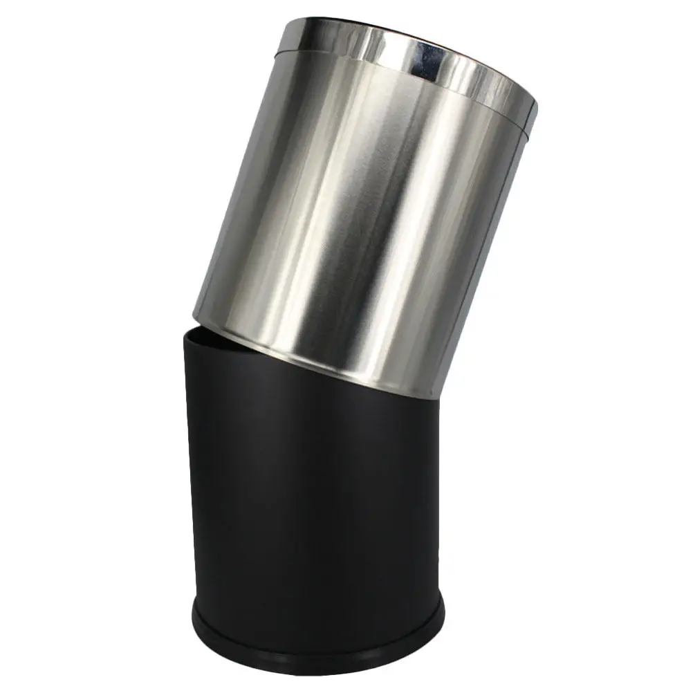 

Stainless Steel Trash Can Modern Compact Waste Basket for Kitchen Bedroom Office Bathroom Garbage Bin Dustbin Recycle