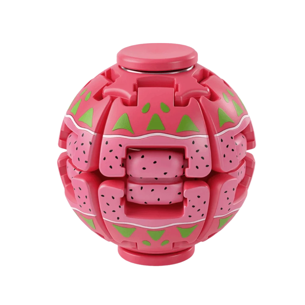 Creative 3D Fruit Finger Gyroscope Relaxation Portable Press Rotating Depress Ball Orange Watermelon Spin Rush Fidget Gyro