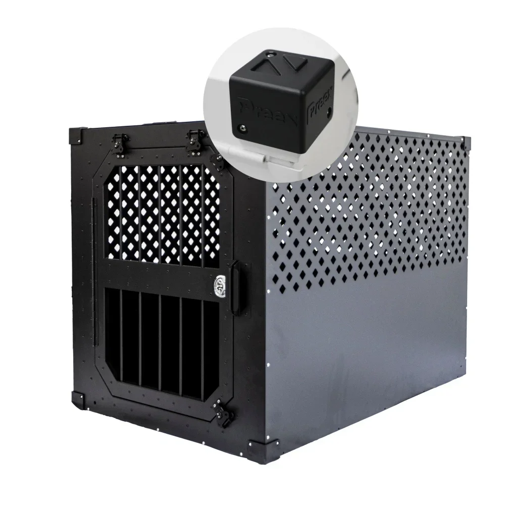 Aluminum Heavy- Large Pet Crate with Visibility for Indoor and Outdoor Use
