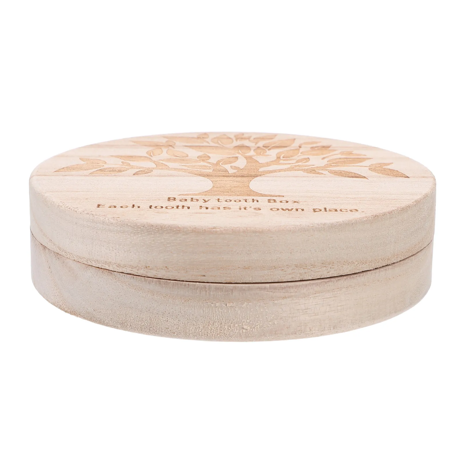 

Newborn Baby Tooth Box Wooden Keepsake Collection Box Safe Lightweight Portable Memory Holder Tooth Holders for Kids Keepsake