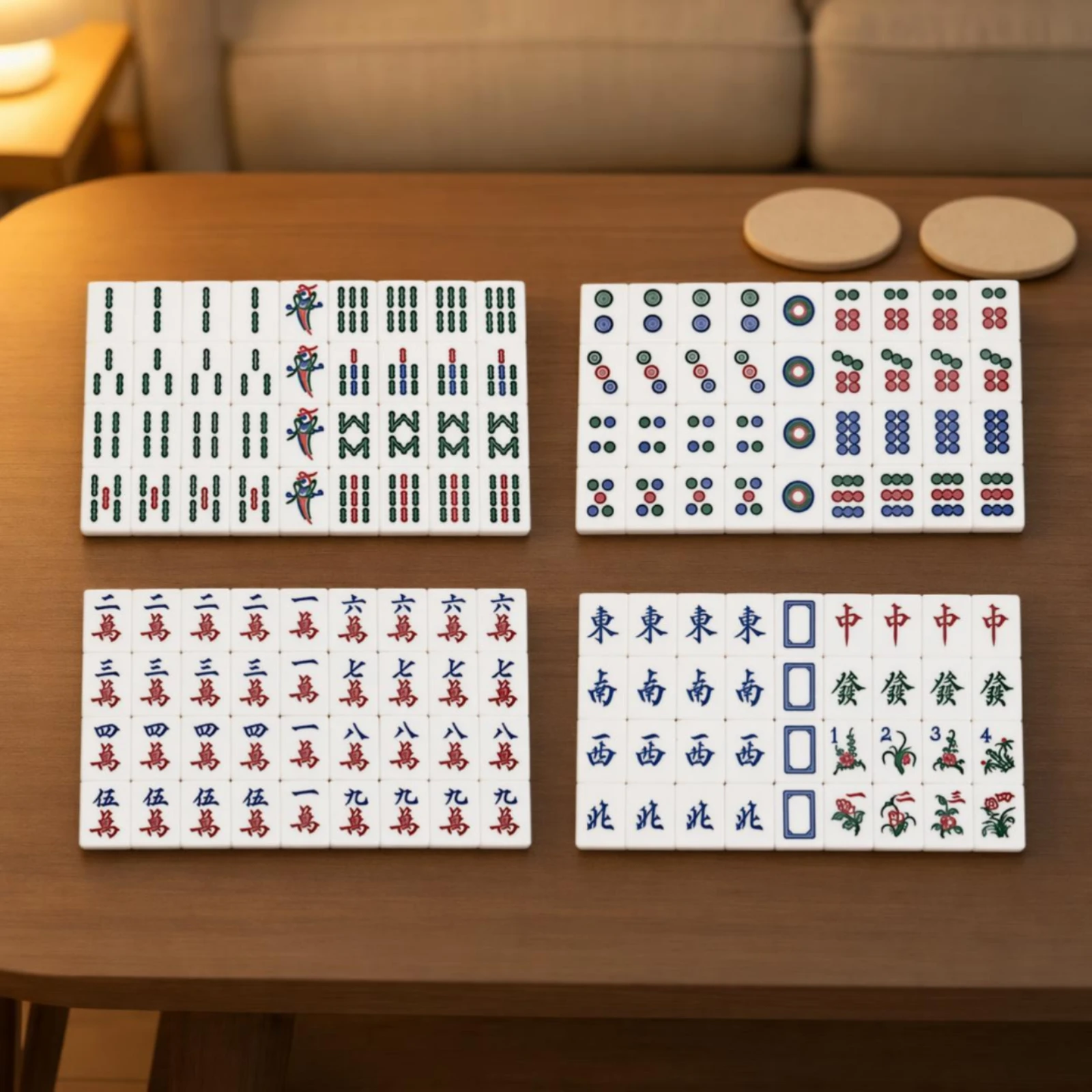 قطع ماجونغ مقاس 37 بوجه مطبوع - مراجعة Board Game Mahjong وسعره