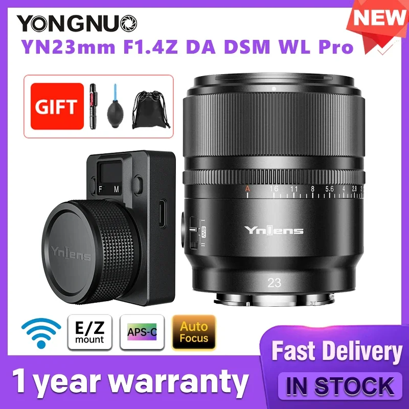 ヨンヌオ YN23mm F1.4S YN23mm F1.4Z DA DSM WL PRO リモコン付き