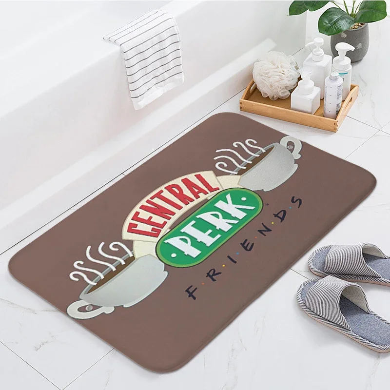 Bathroom Carpet Central Perk Custom Doormat Entrance Door Porch Foot Mat Non-slip Balcony Hallway Bedroom Rug Home Decor Items