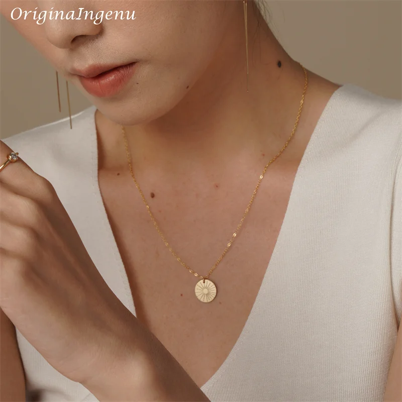 Sunbeam naszyjnik Sunshine biżuteria Handmade 14K złota wypełnione monety Choker wisiorki Collier Kolye biżuteria Boho naszyjnik dla kobiet — zdjęcie 7