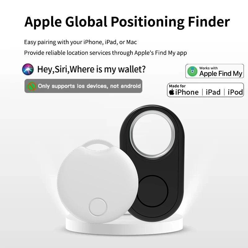 RSH 2 Pack Smart Key Finder Locator GPS Tracking Device Bluetooth Anti-Lost Smart Tag Alarm Reminder Work With Apple Find My