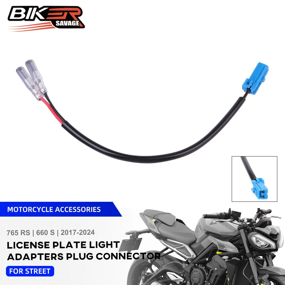 License Plate Light Cable Adapter Plug Connector For Street Triple 765 RS R/S 660 S Motorcycle Adapters Plug Connector Harness