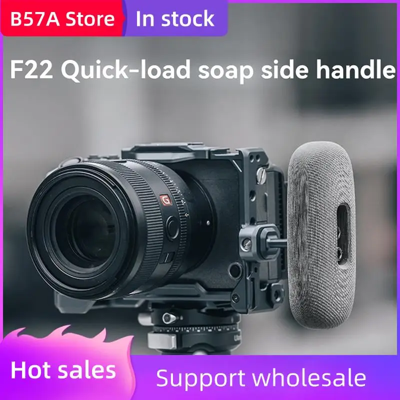 

B57A F22 Quick Release Soap Side Hand Grip Kit For Sony Canon Nikon Cameras Left & Right Side Handle Mount